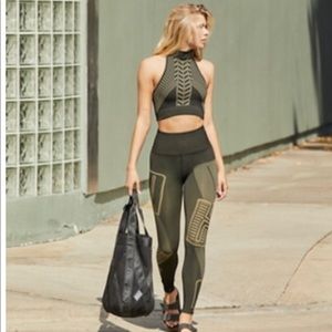 Free People Green Yoga Pants & Top